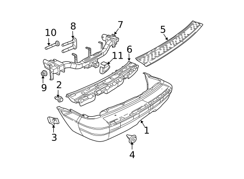 Bumper & Components - Rear for 2008 Dodge Durango #0