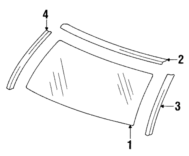 25671569 - : Windshield Upper Reveal Molding for GM Image