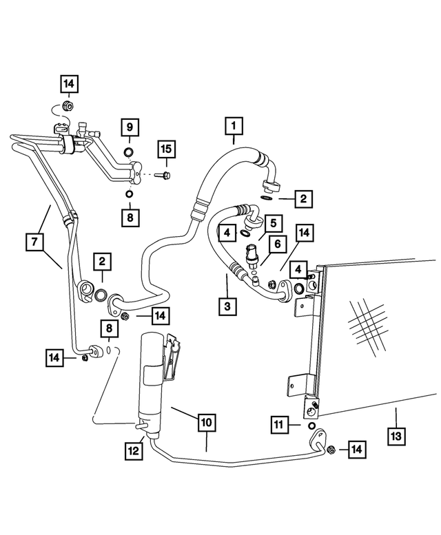 5058901AF - Air Conditioners and Heaters: A/C Suction And Liquid Line for Mopar Image