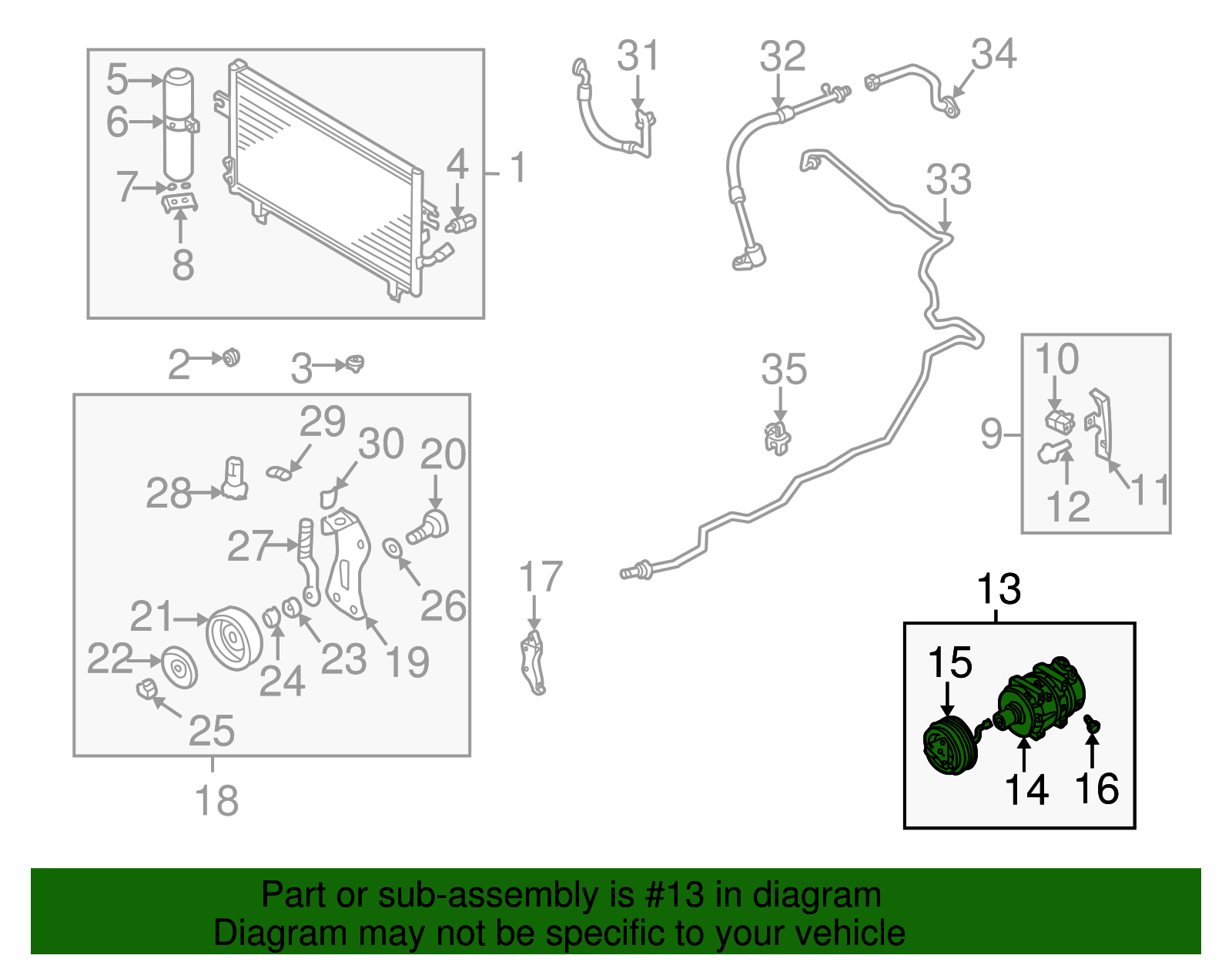Compressor Assembly - Nissan (92600-5Y700)
