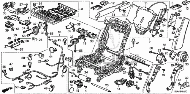 Front Seat Components (R.) (2) for 2012 Acura RL #0