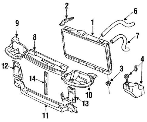 Radiator & Components for 1998 Mitsubishi 3000GT #0