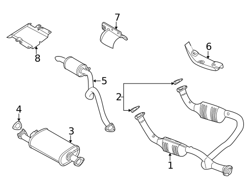 Exhaust Components for 2002 Land Rover Discovery #0