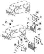 5104521AB - : Splash Guard, Right, Front for Mopar Image