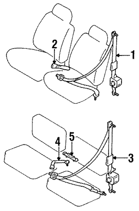 Front Seat Belts for 1991 Toyota Pickup #0