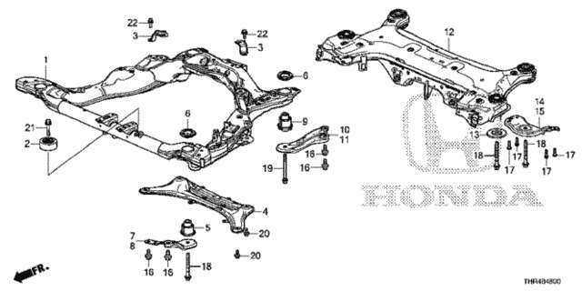 Front Sub Frame - Rear Beam for 2019 Honda Odyssey #0