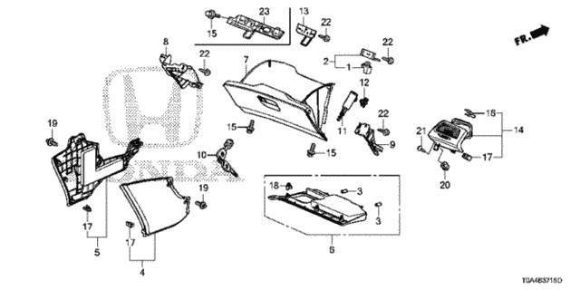 Instrument Panel Garnish (Passenger Side) for 2013 Honda CR-V #0