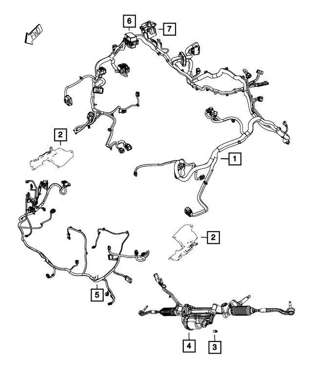 5057790AD - Electrical: Wiring Trough, Right for Mopar Image image
