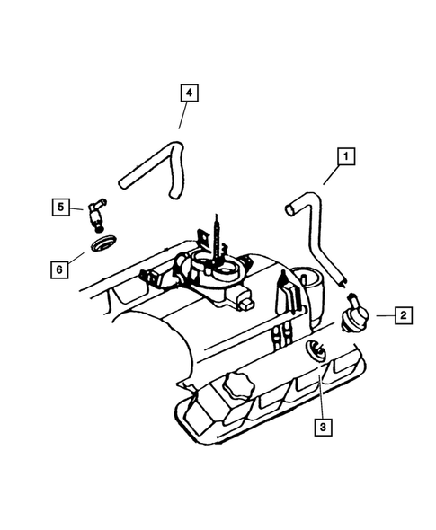 Crankcase Ventilation for 2001 Dodge Dakota #0