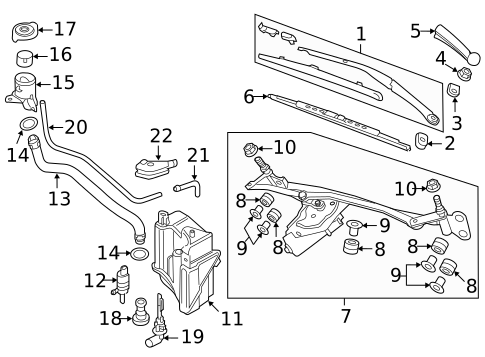 Wiper & Washer Components for 2010 Land Rover Range Rover #0