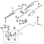 2888665Y05 - Body: Wiper Arm for Nissan: NX, Sentra Image