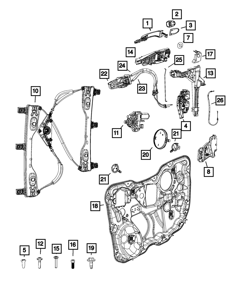 2018-2020 Jeep Cherokee Door Handle Cap, Right 1SZ22PWQAE | My