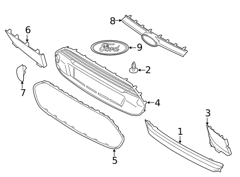 Grille & Components for 2014 Ford Transit Connect #0