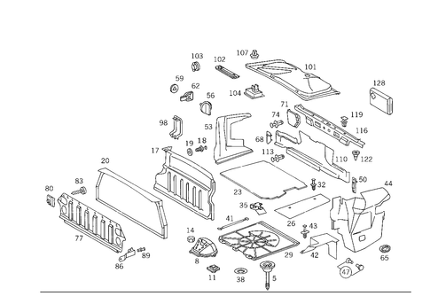 Luggage Compartment Covering for 1990 Mercedes-Benz 300SL #0