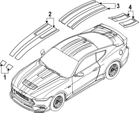 Stripe Tape for 2024 Ford Mustang #2