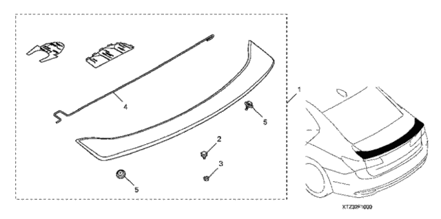 Deck Lid Spoiler for 2015 Acura TLX #0