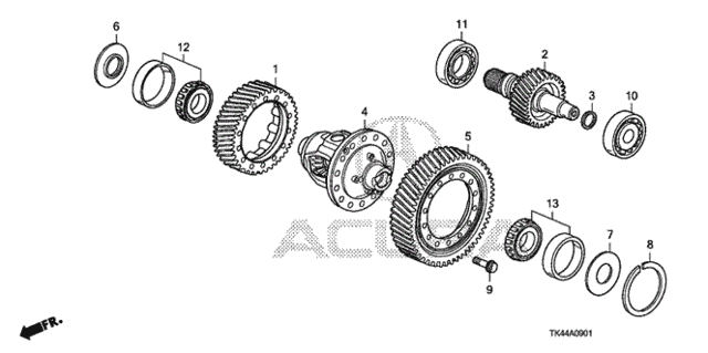 AT Differential (5AT) (4WD) for 2011 Acura TL #0
