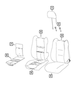 5RX56JRRAA - Interior Trim: Front Headrest for Mopar Image