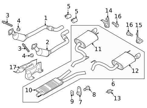 Exhaust Components for 2017 Ford Mustang #0