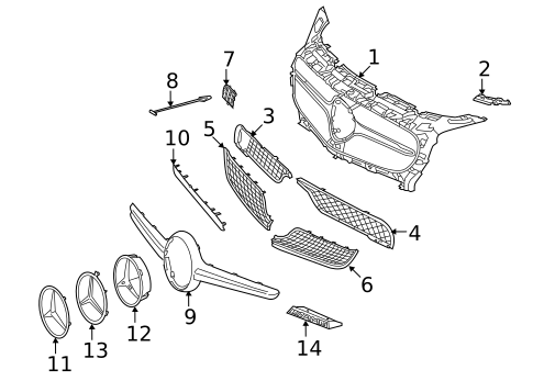 Grille & Components for 2017 Mercedes-Benz AMG GT #0