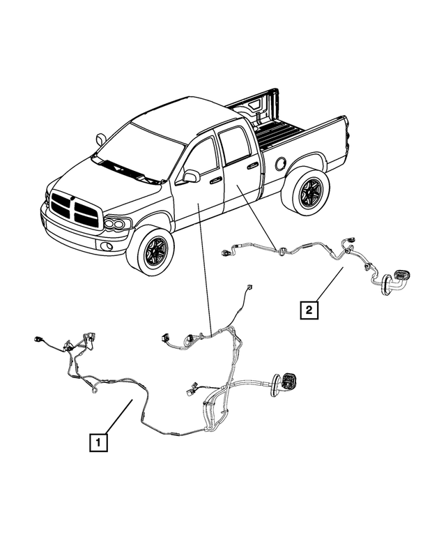 56051689AB - Electrical: Front Door Wiring, Left for Mopar Image