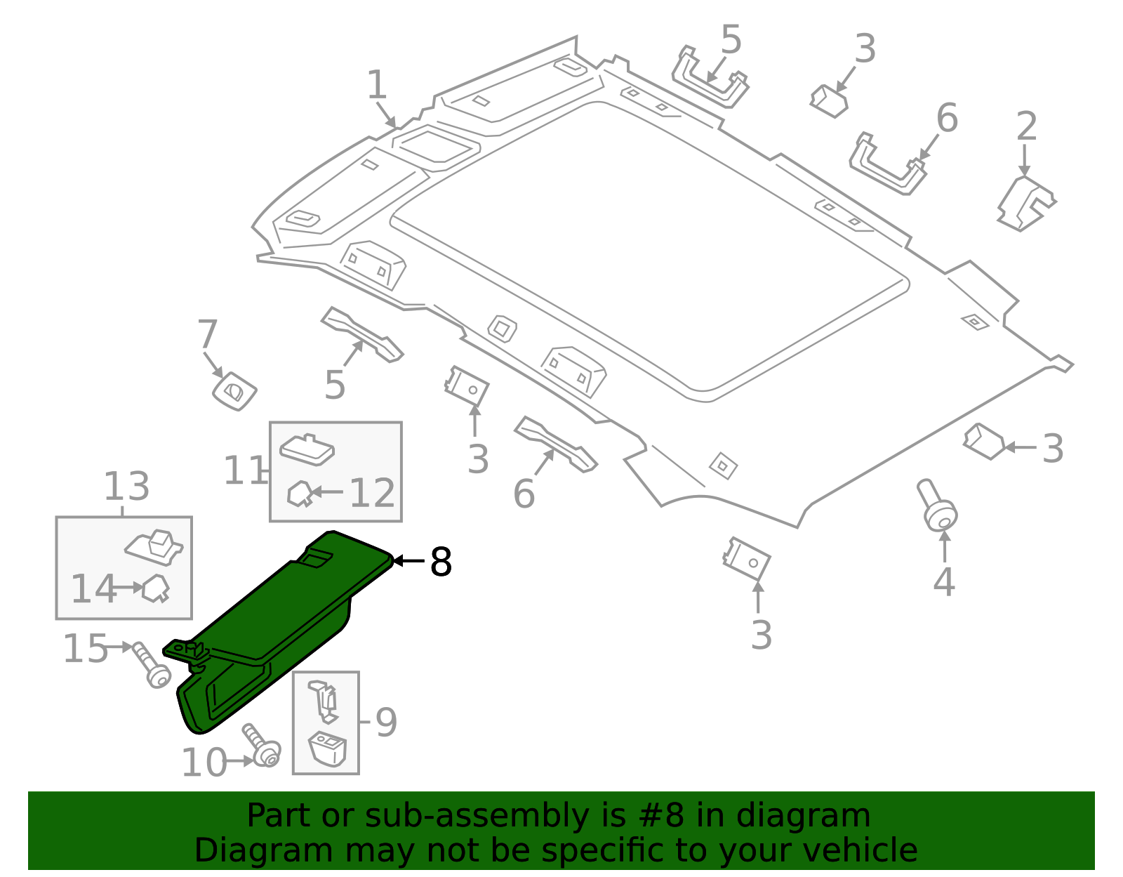 2024-2026 Porsche Cayenne Sun-Visor 9Y0-857-551-J-IK1 | OEM Parts