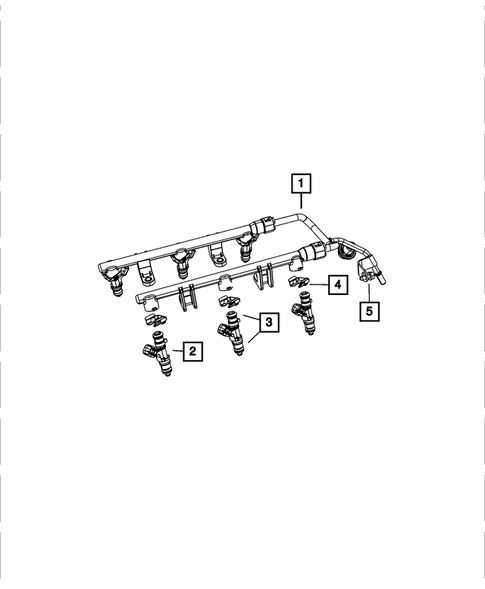 Fuel Rail and Injectors for 2009 Dodge Journey #0