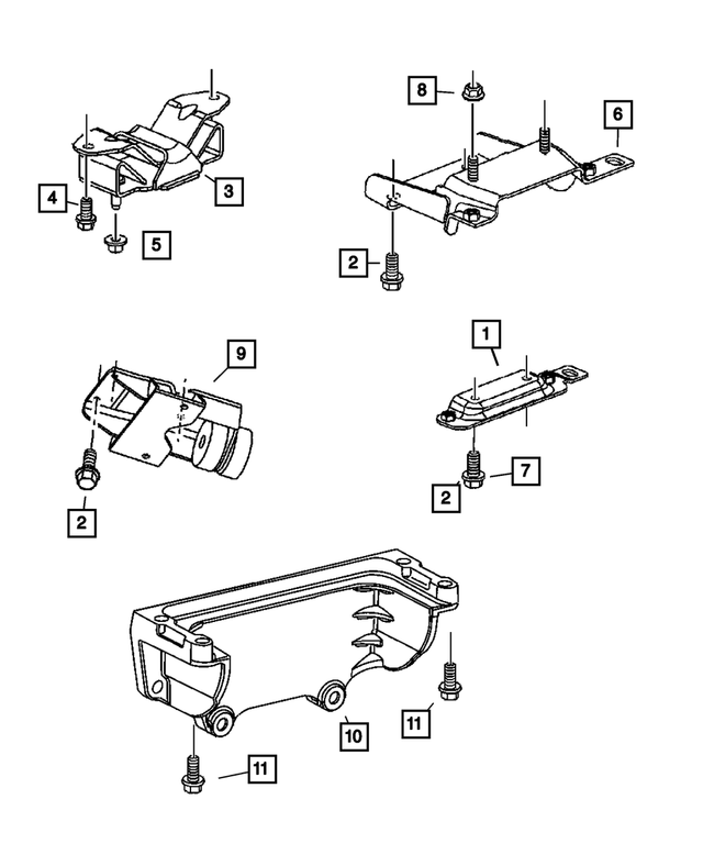 6101510 - Engine Mounting: Flange Lock Nut for Mopar Image