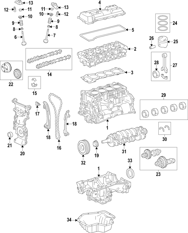 114200V010 - Engine: Cylinder Block for Toyota Image