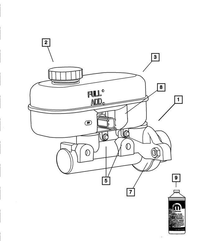 5072995AA - Brakes: Brake Master Cylinder Reservoir for Mopar Image