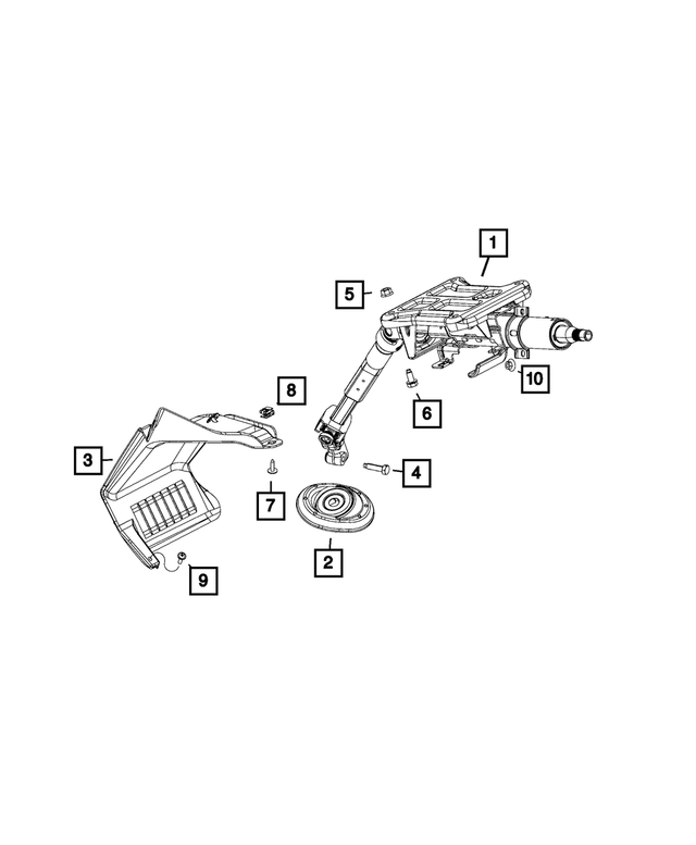 1ZS75LAHAB - Steering: Steering Column Cover, Lower for Mopar Image