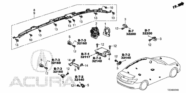 SRS Unit for 2015 Acura TLX #0
