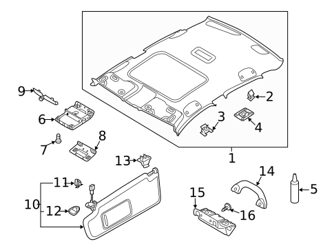 Interior Trim - Roof for 2021 Volkswagen Jetta #0