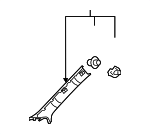 6221078010A1 - Body: Windshield Pillar Trim for Lexus: NX200t, NX300, NX300h Image