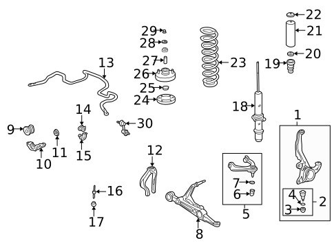 Suspension, Springs & Related Components for 1997 Honda Civic #0