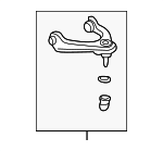 51450S04023 - : 1996-2000 Honda Civic - Arm Assembly R Front (Upper) for Honda: Civic Image