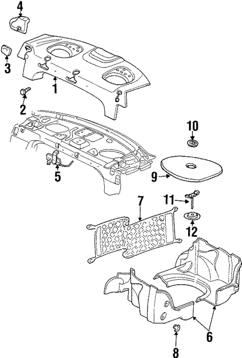 Interior Trim - Rear Body for 1997 Oldsmobile Cutlass #0