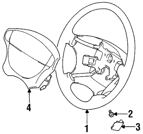 Steering Wheel & Trim for 1998 Suzuki X-90 #0