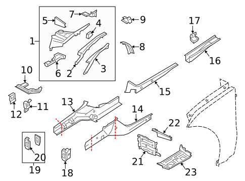 Rear Floor & Rails for 2025 Porsche Macan #2