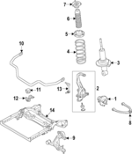 E61106GP0B - Suspension: Strut for Nissan: Z Image
