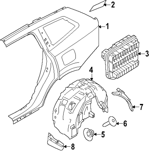 Quarter Panel & Components for 2025 Volvo EX90 #1