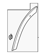 753903BHA11ZA - : Wheel Opening Molding for Acura Image