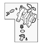 6H121026ED - Cooling System: Water Pump Assembly for Audi: A3, A3 Quattro, A4, A4 Quattro, A5, A5 Quattro, A6, A6 Quattro, allroad, Q3, Q3 Quattro, Q5, TT, TT Quattro, TTS Quattro Image