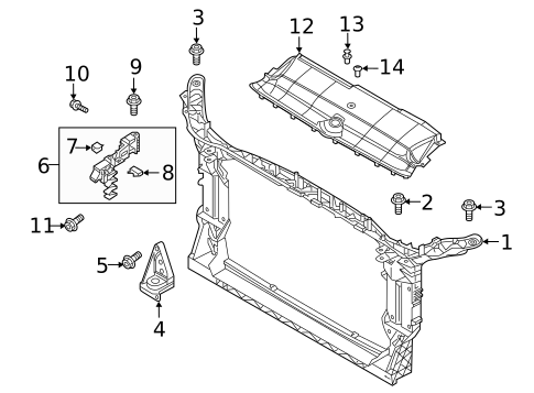 Radiator Support for 2020 Audi S6 #0