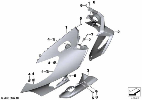 Motorcycle Trim Section, Windshield for 2016 BMW-Motorrad K 1600 GT #7