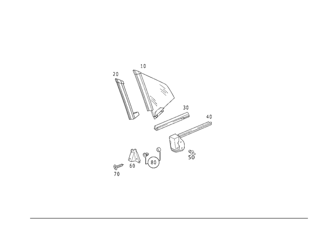 1706700239 - Windows: Shielding Strip for Mercedes-Benz: SLK230, SLK320 Image image