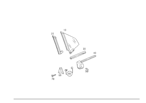 Rear-Side Window for 1999 Mercedes-Benz SLK 230 #0