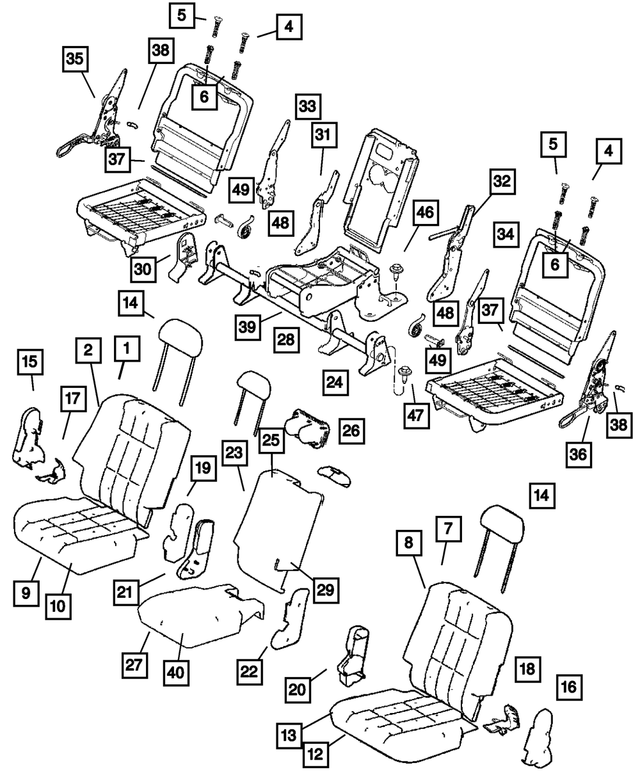 1FU041J3AA - Interior Trim: Rear Seat Back for Mopar Image image