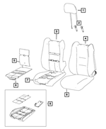 7BR51HL1AB - Interior Trim: Front Headrest for Dodge: Durango Image