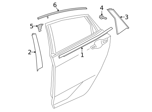 Exterior Trim - Rear Door for 2019 Honda Insight #0